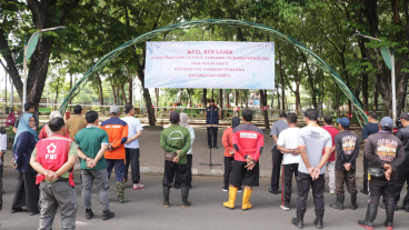 Apel Bersama Kesiapsiagaan Potensi Bencana Hidrometeorologi dan Kerja Bakti Kecamatan Tangguh Bencana